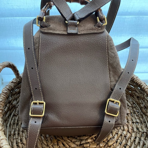 🤎 Gucci Bamboo Suede Backpack 🤎 - Picture 8 of 13